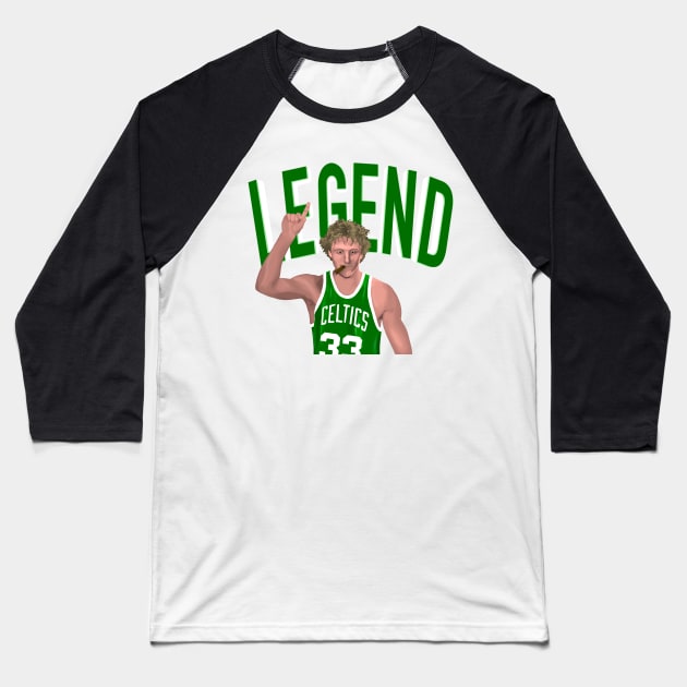 Larry “Legend” Bird Baseball T-Shirt by tylerockss